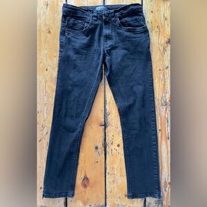 Steves jeans mens black stretch skinny jeans 30x30